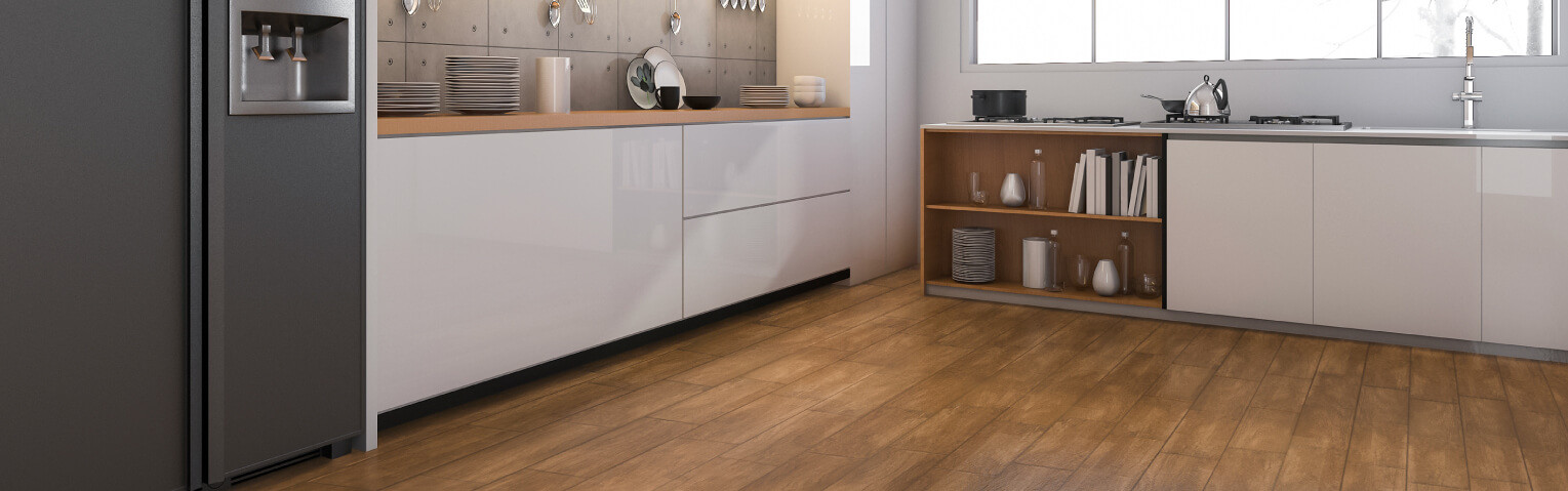 Cocina inspirada en materiales naturales